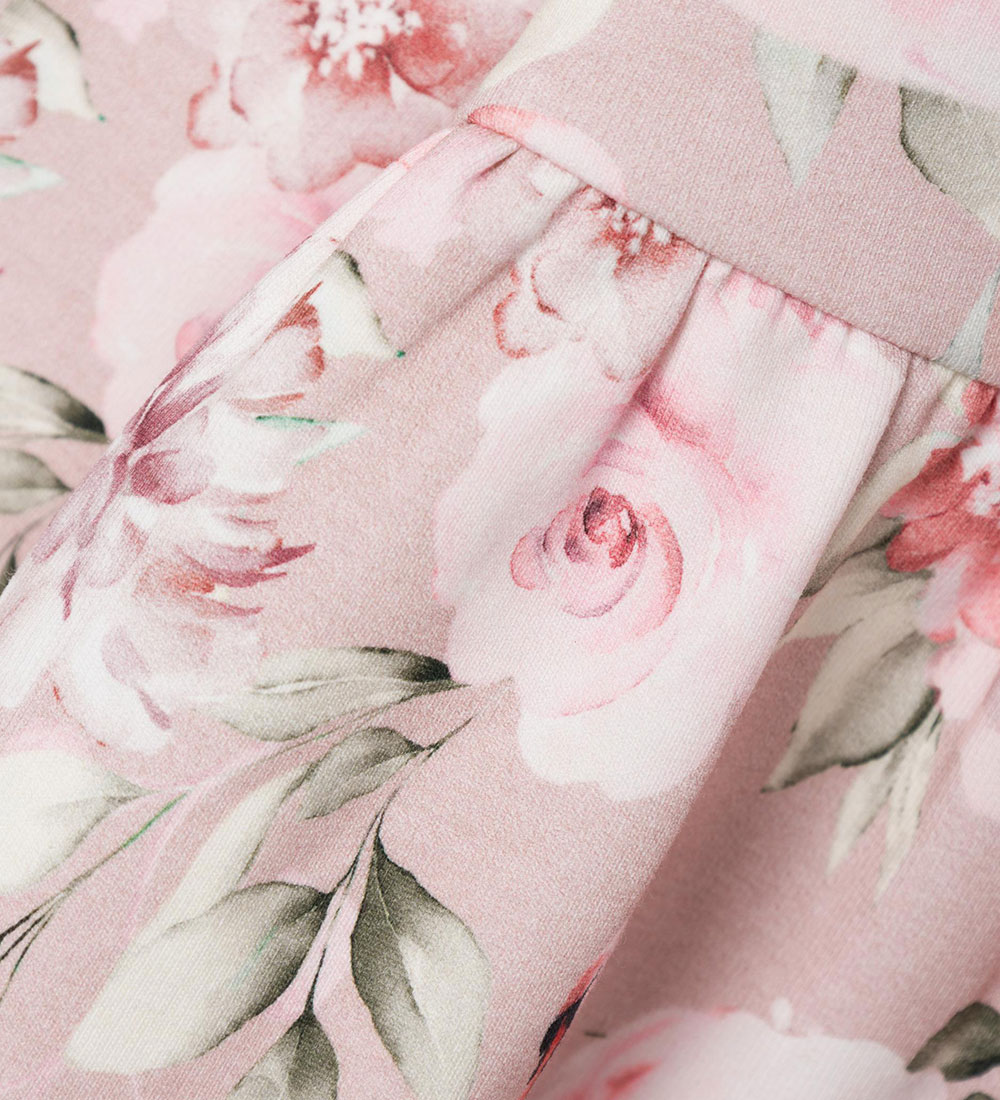 Name It Sweat Dress - NmfTonia Sweat - Sepia Rose w. Swans