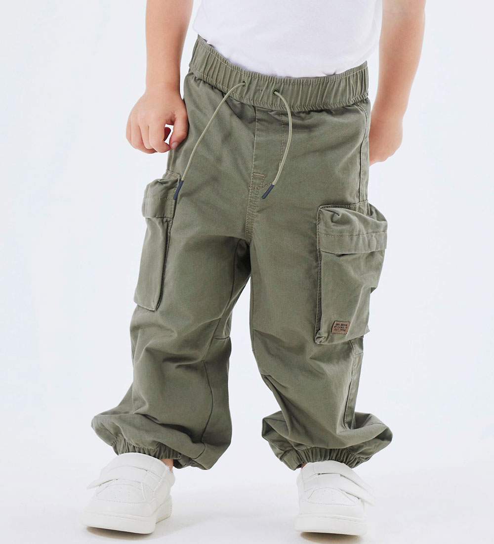 Name It Broek - NmmBen R Parachute - Noos - Dusty Olive