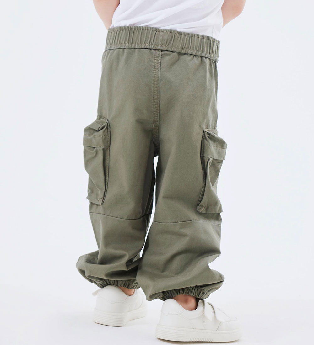Name It Broek - NmmBen R Parachute - Noos - Dusty Olive