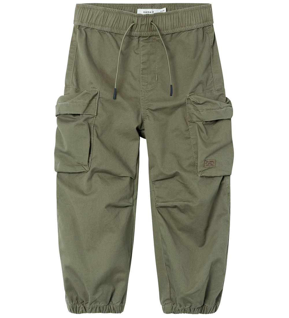 Name It Broek - NmmBen R Parachute - Noos - Dusty Olive