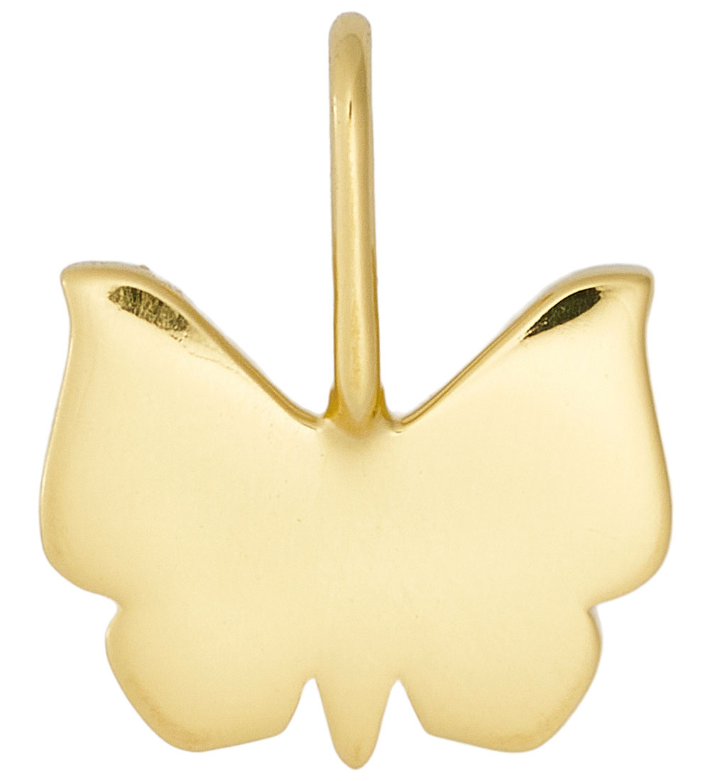 Design Letters Pendant To Necklace - Butterfly - 18K Gold Platin