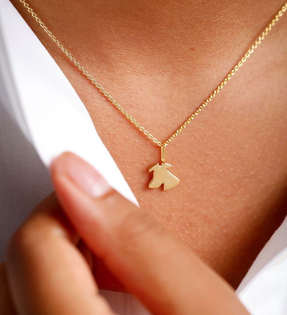 Design Letters Pendant To Necklace - Dog - 18K Gold Plated