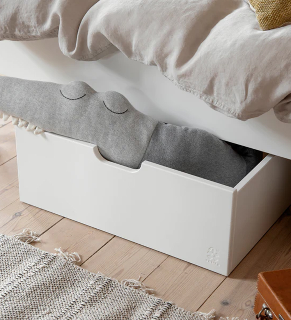 Sebra Bettschublade - 71x55x21 cm - Baby & Junior - Classic+ Whi