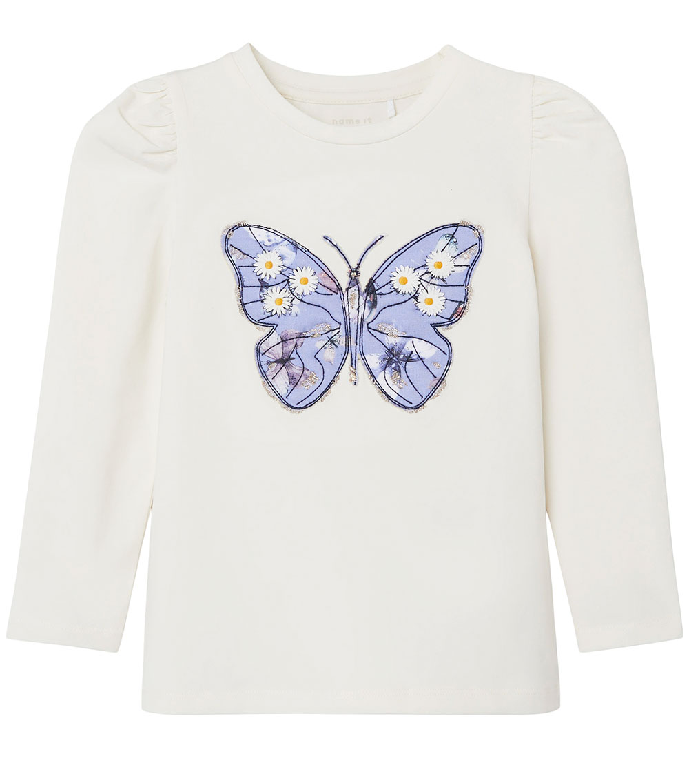 Name It Blouse - NmfBea - l/s - Jet Stream w. Butterfly