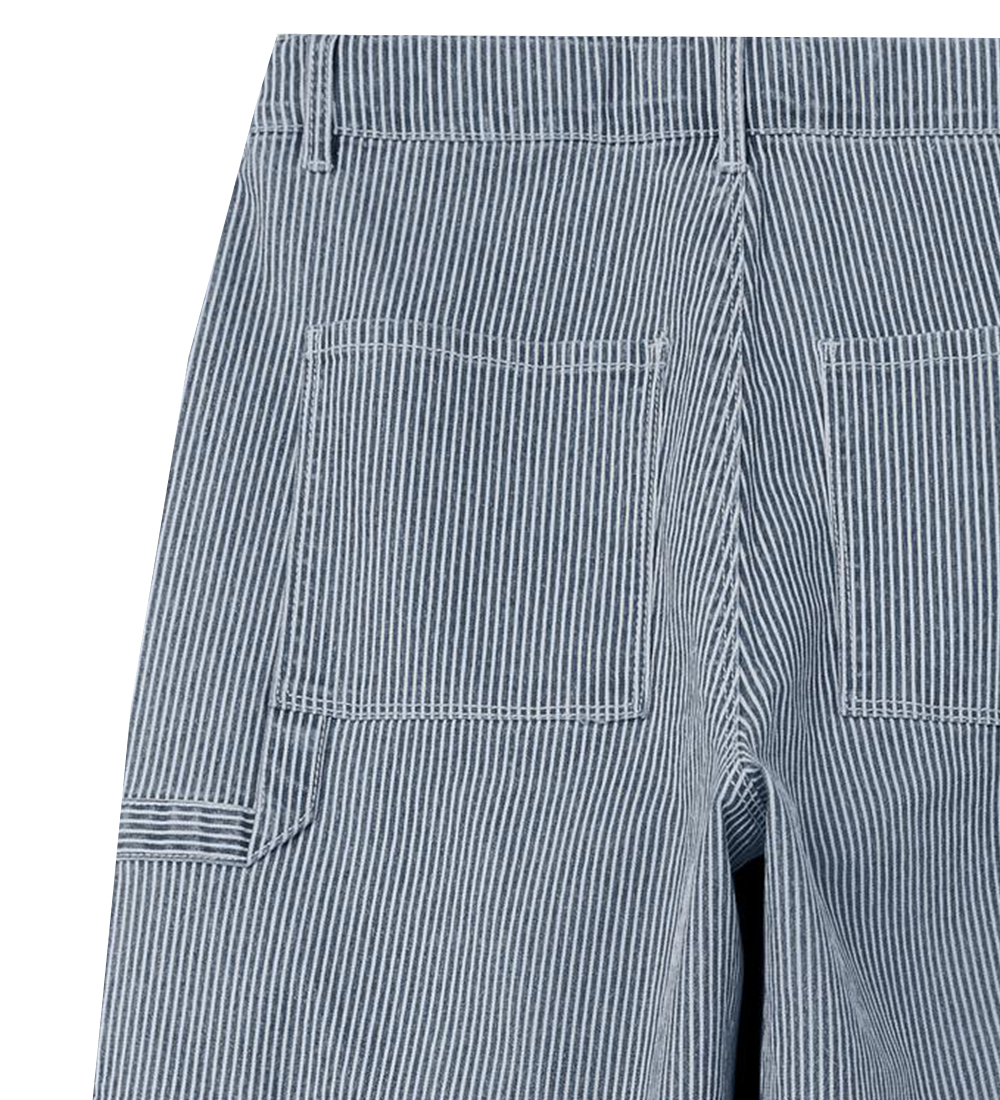 LMTD Bukser - NlfRicte - Dress Blue m. Striper
