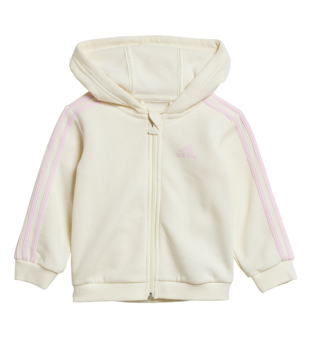 adidas Performance Sweatset - I 3S FZ FL Jog - Weiß/Rosa