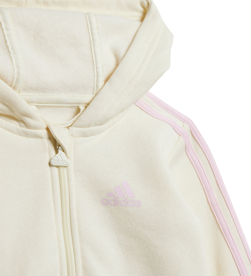 adidas Performance Sweatset - I 3S FZ FL Jog - Weiß/Rosa