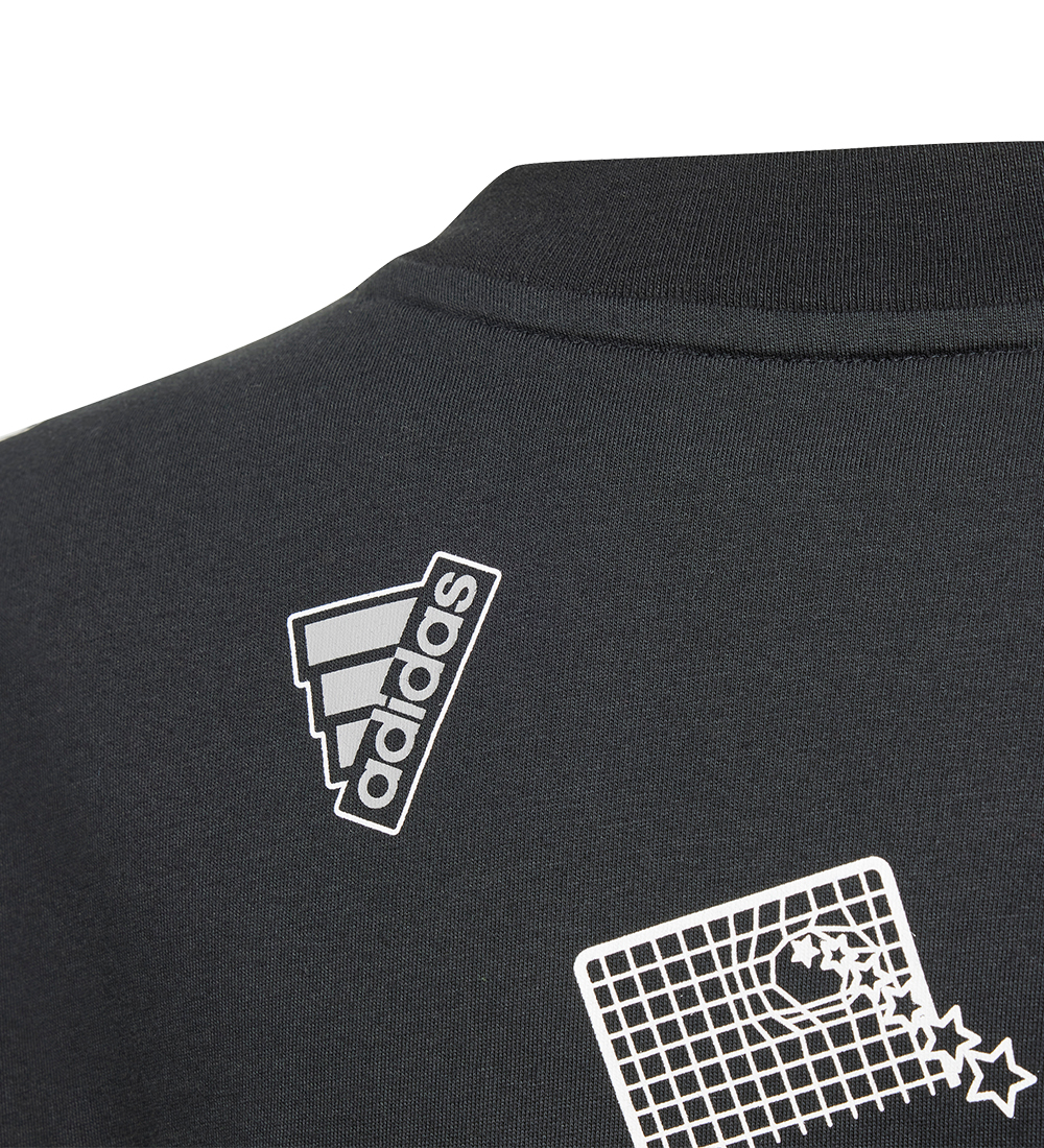 adidas Performance T-shirt - J Bluv T - Black/White