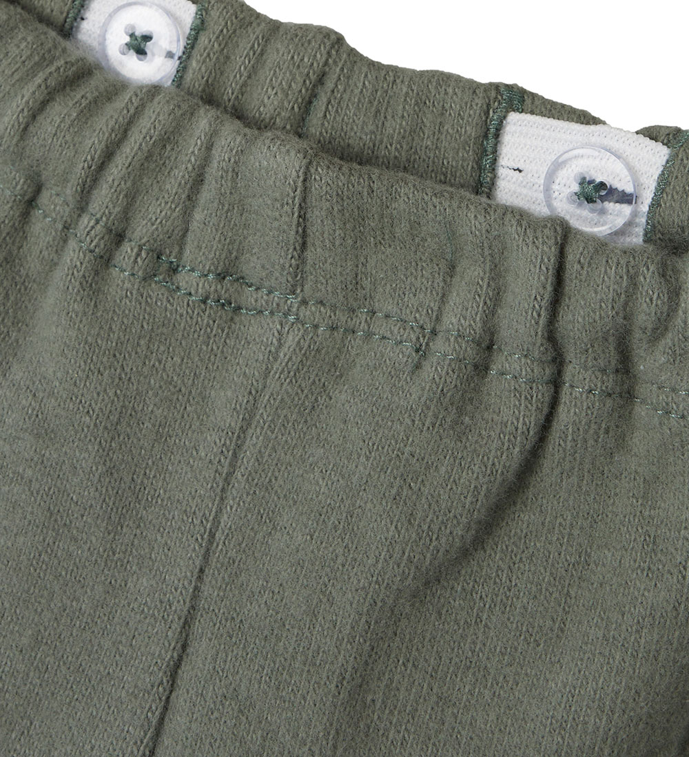 Lil' Atelier Trousers - Rib - NbmThor Loose - Agave Green