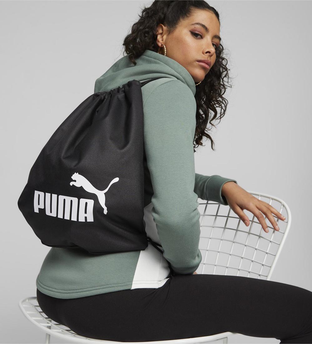 Puma Sporttas - Puma Fase - Zwart m. Print