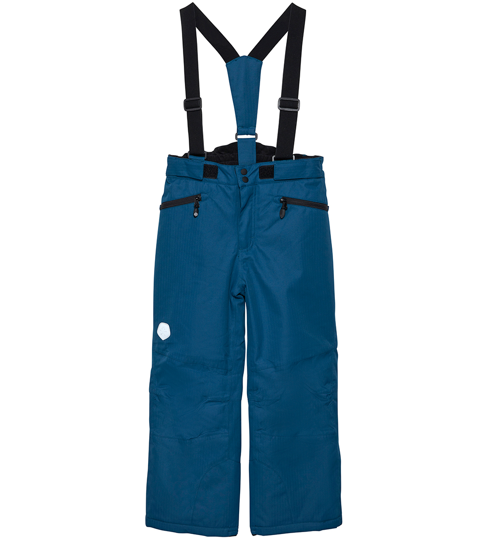 Color Kids Ski Pants w. Suspenders - Legion Blue