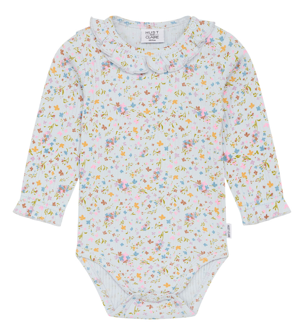 Hust and Claire Bodysuit l/s - HCBitta - Rib - Water