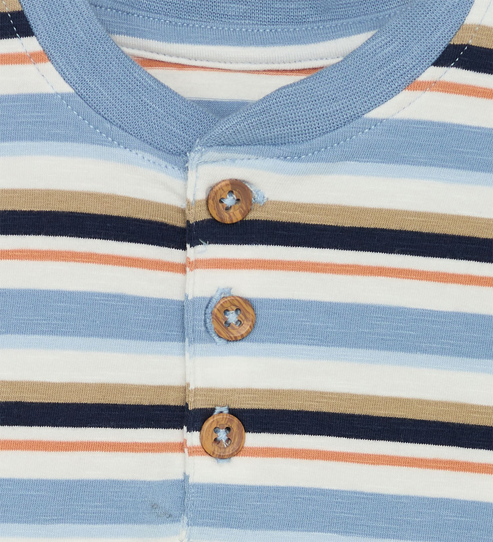 Hust and Claire Bodysuit l/s - HCBjorn - Faded Blue w. Stripes
