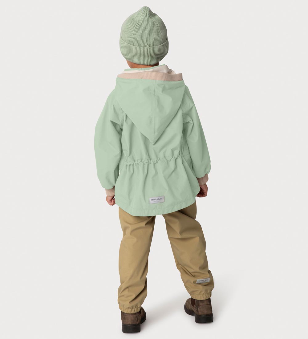 Mini A Ture Softshell Pants w. Fleece - Aian - Boa Green