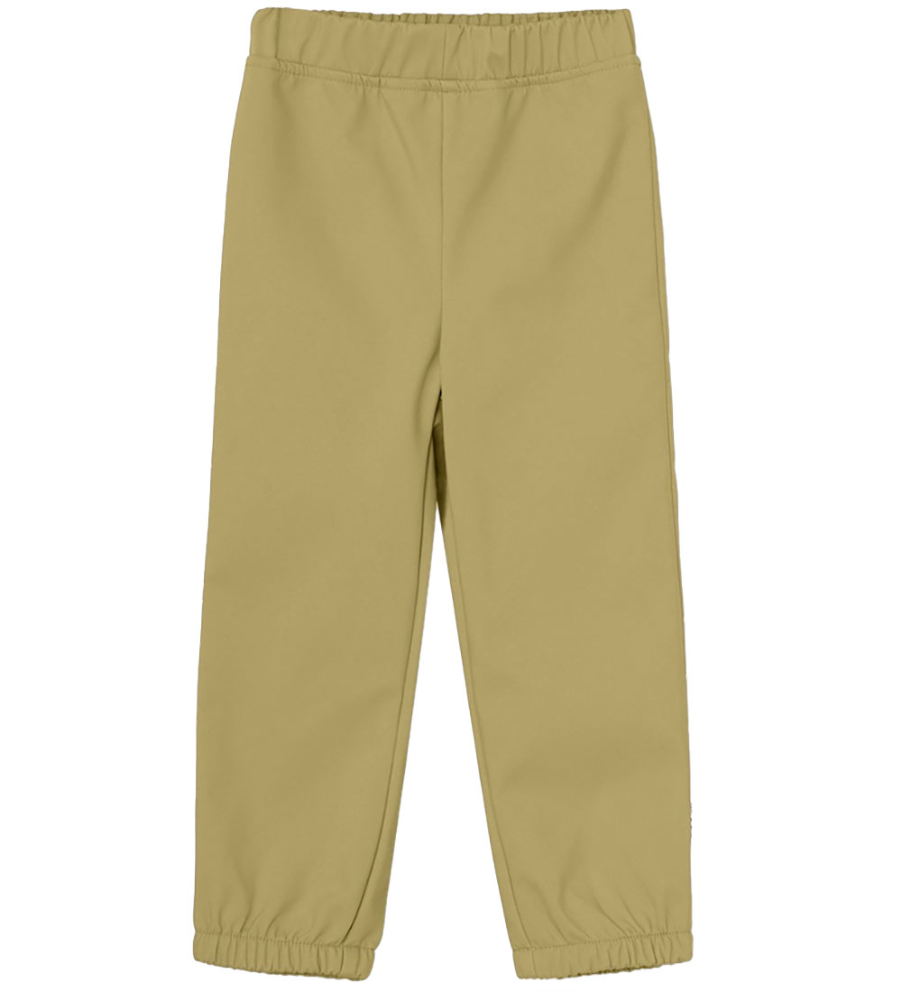 Mini A Ture Softshell Pants w. Fleece - Aian - Boa Green