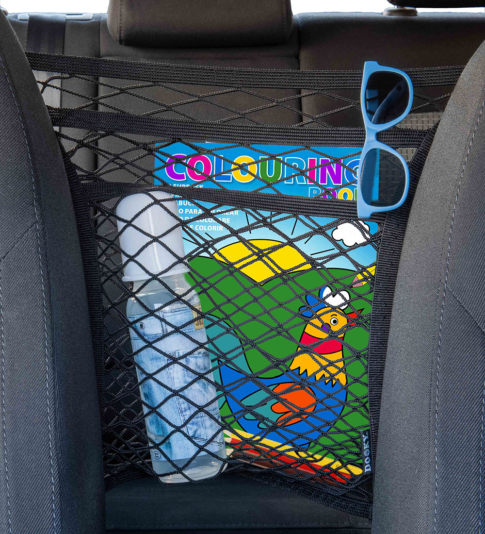 Dooky Organizer für Autositz - 28 x 28 cm - Schwarz