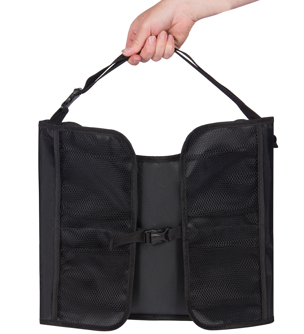 Dooky Reisetisch m. Aufbewahrung - 36,5x39 cm - Schwarz