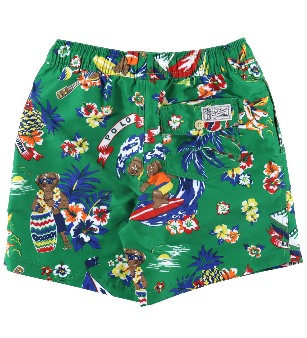 Polo Ralph Lauren Badeshorts - Reisender - Grün m. Print