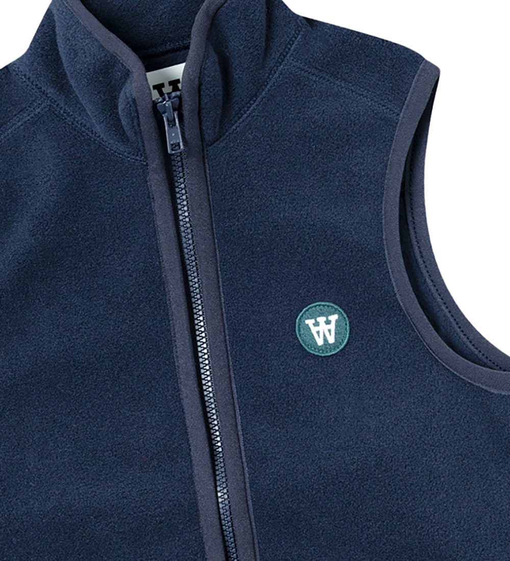 Wood Wood Fleece Vest - Jed - Eternal Blue