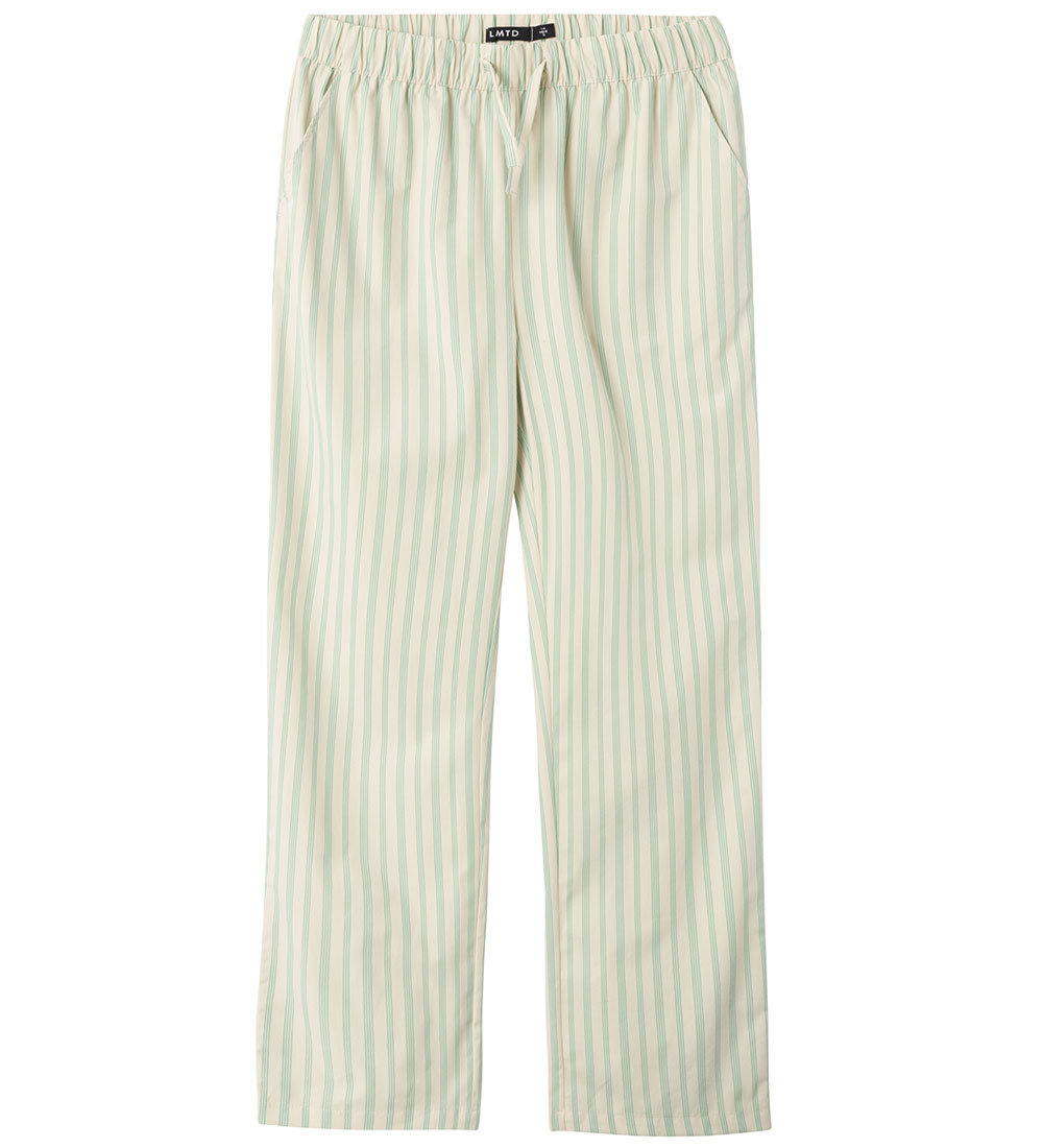 LMTD Trousers - NlfTipsy - Turtledove/Créme De Menthe Stripes