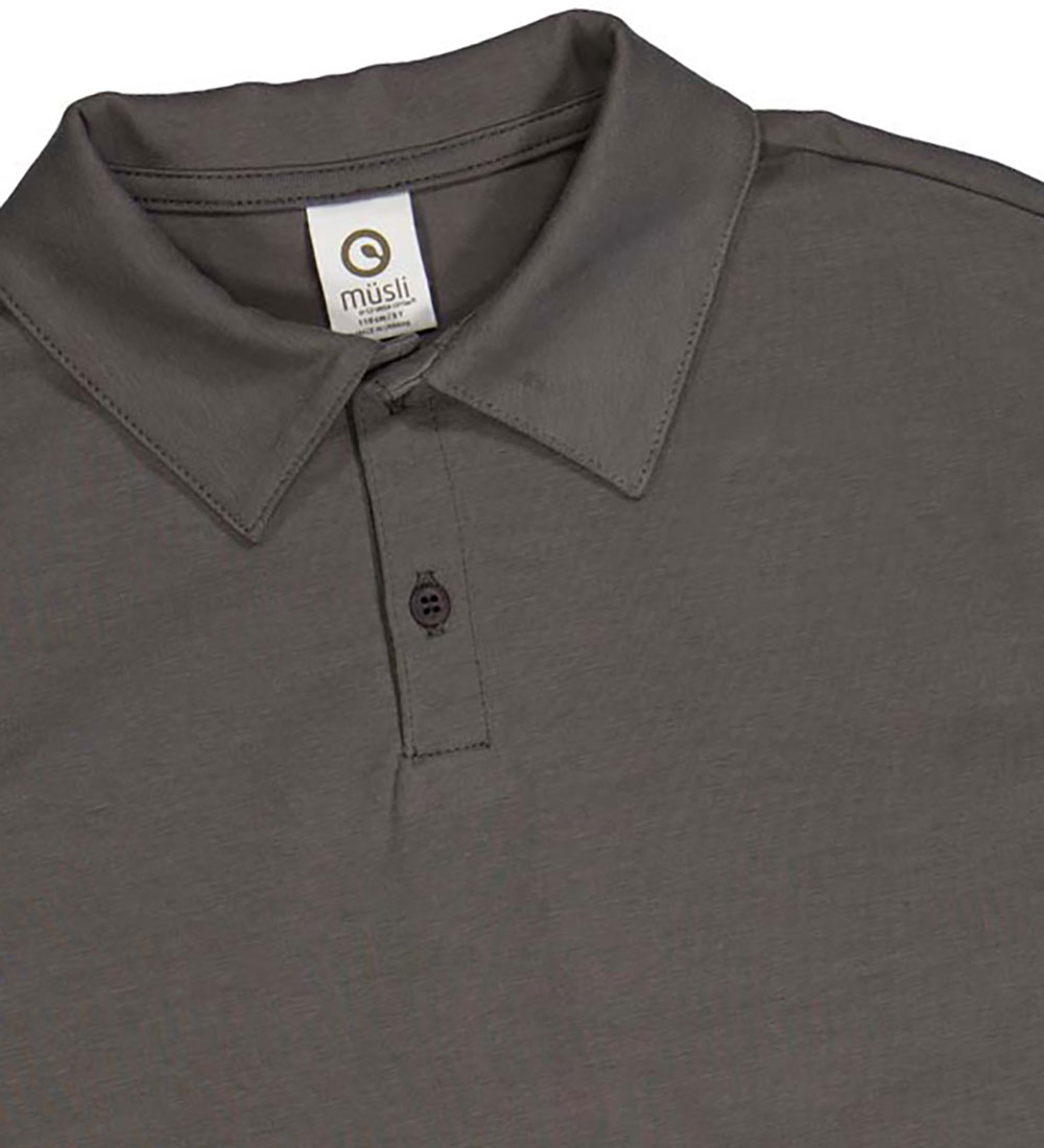 Müsli T-skjorte - Cozy Me Collar - Tower Grey