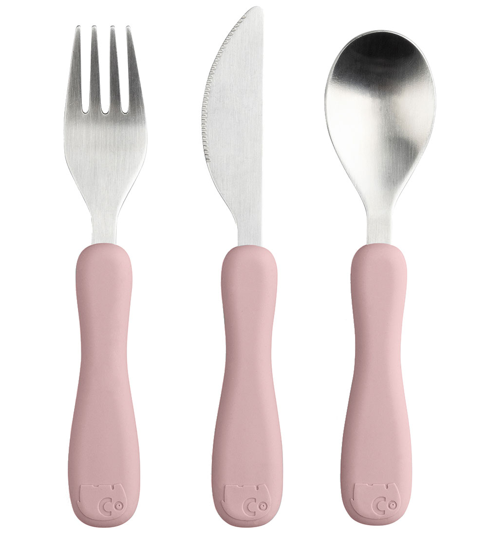 Sebra Cutlery - Silicone/Stainless Steel - Fanto - Vintage Rose