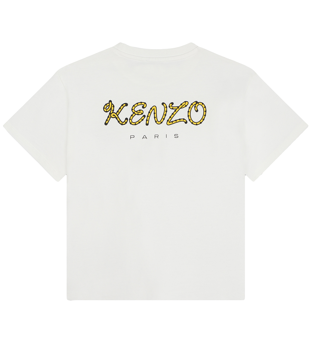 Kenzo T-Shirt - Ivory m. Tiger