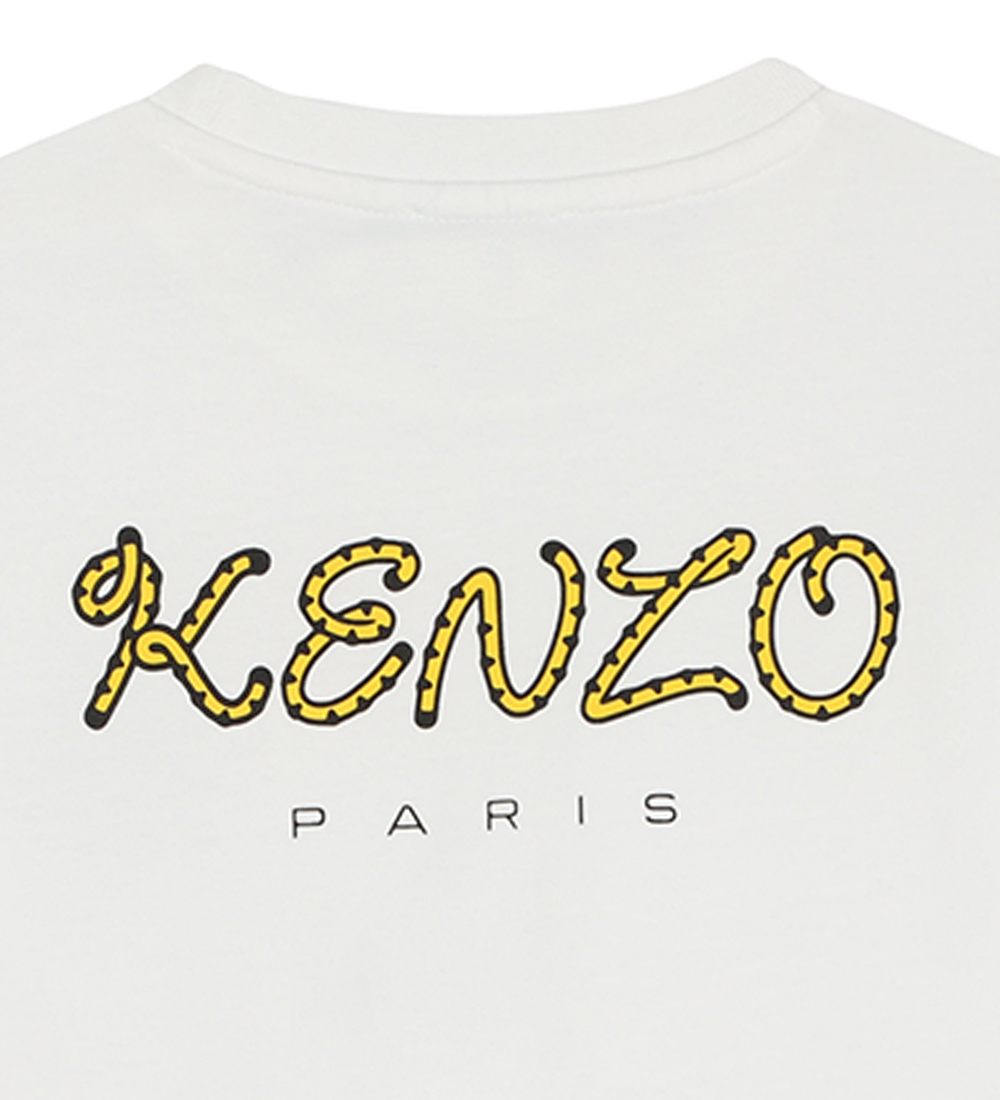 Kenzo T-Shirt - Ivory m. Tiger