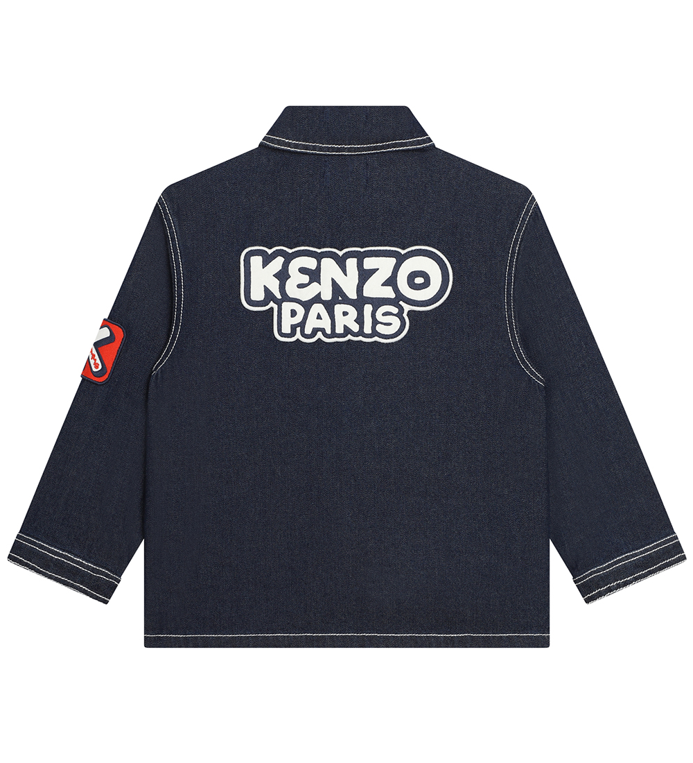 Kenzo Denim Jacket - Raw Denim w. Patches