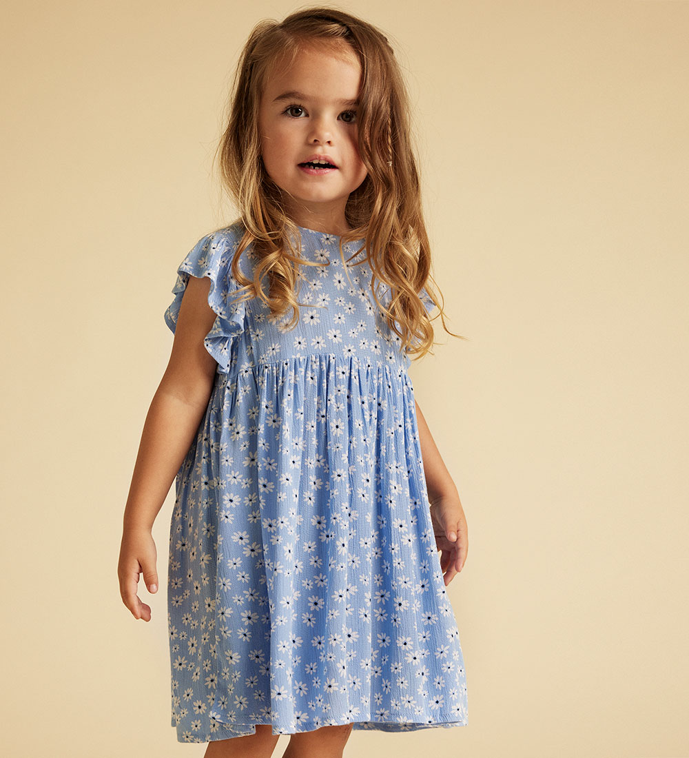 Creamie Dress - Flower Crepe - Bel Air Blue