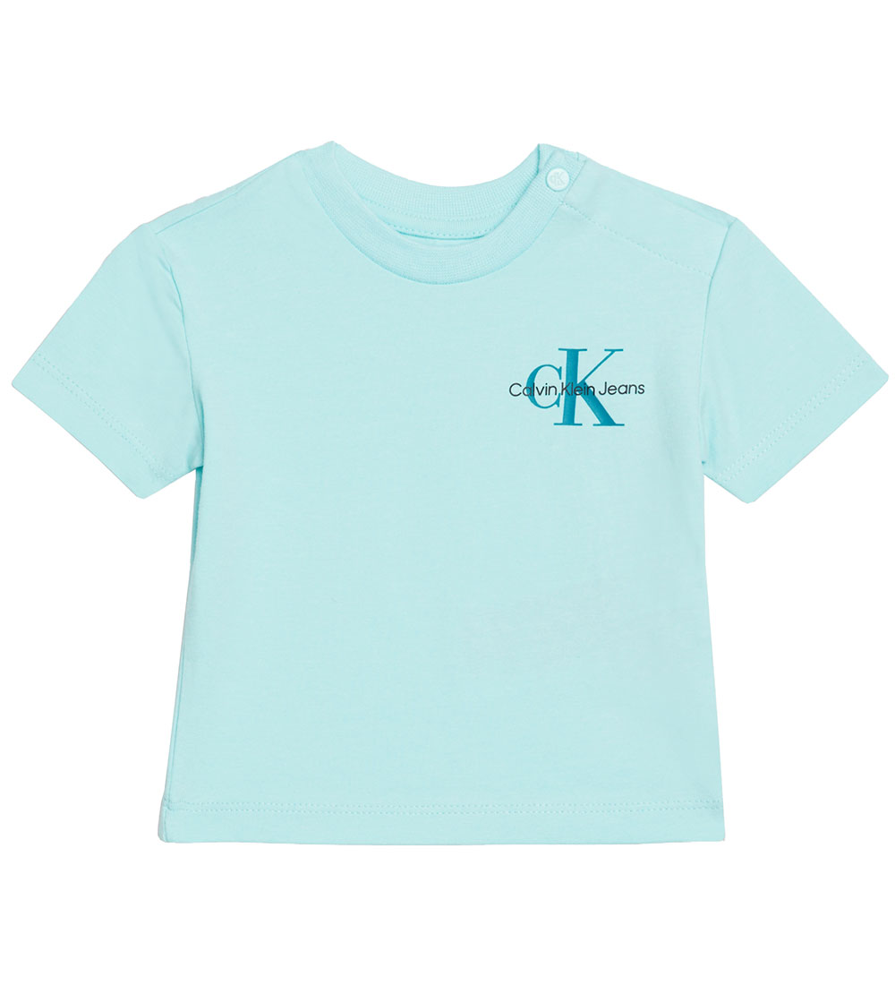 Calvin Klein Set - T-shirt/Shorts - Monogram Logo - Blue Tint