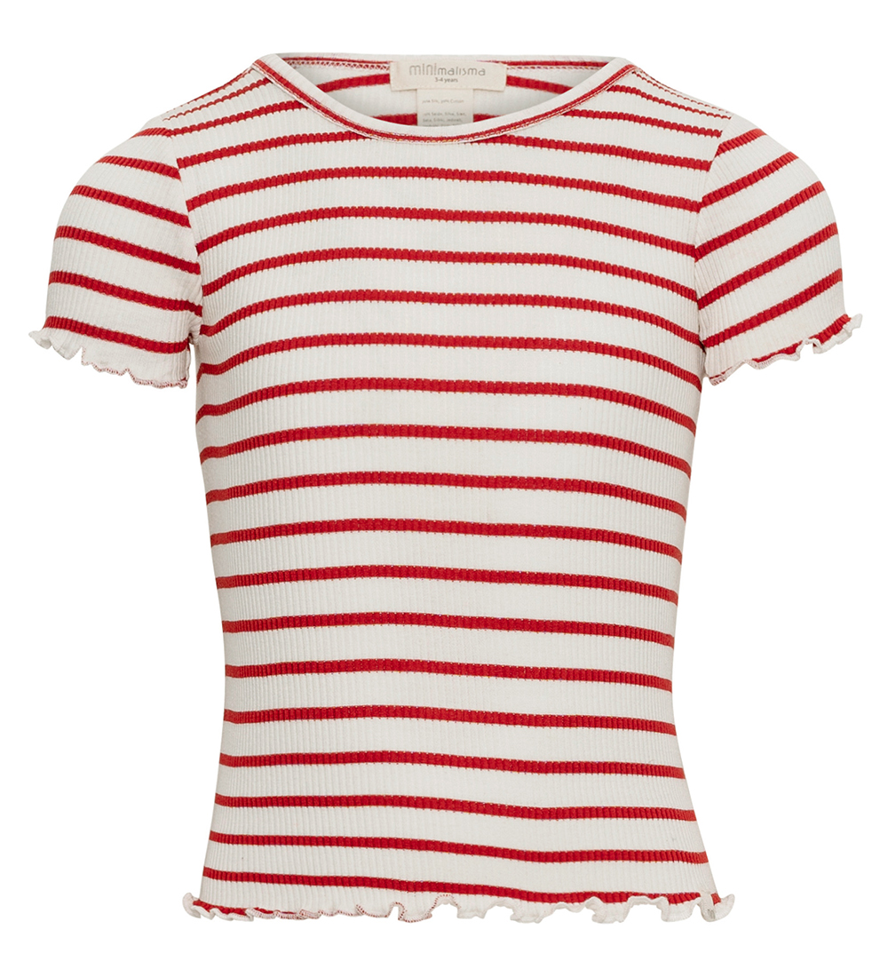 Minimalisma T-Shirt - Blume - Seide/Baumwolle - Poppy Streifen