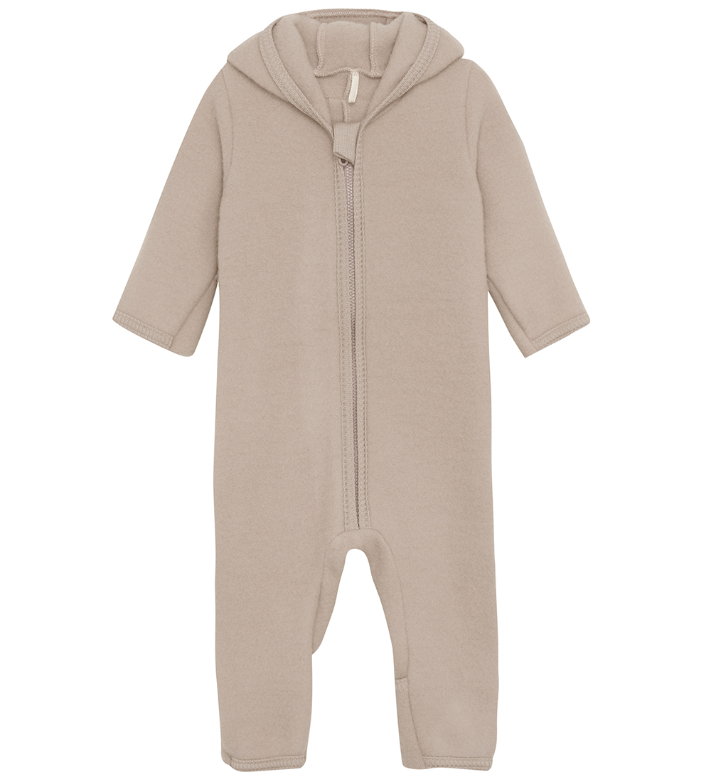 Huttelihut Pramsuit - Wool - Dust Melange w. Ears