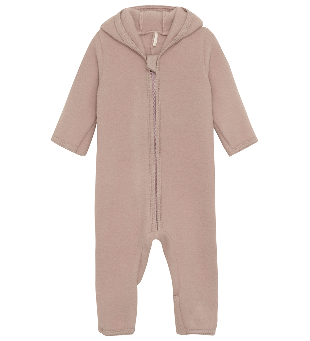 Huttelihut Pramsuit - Wool - Mahogany Rose w. Ears