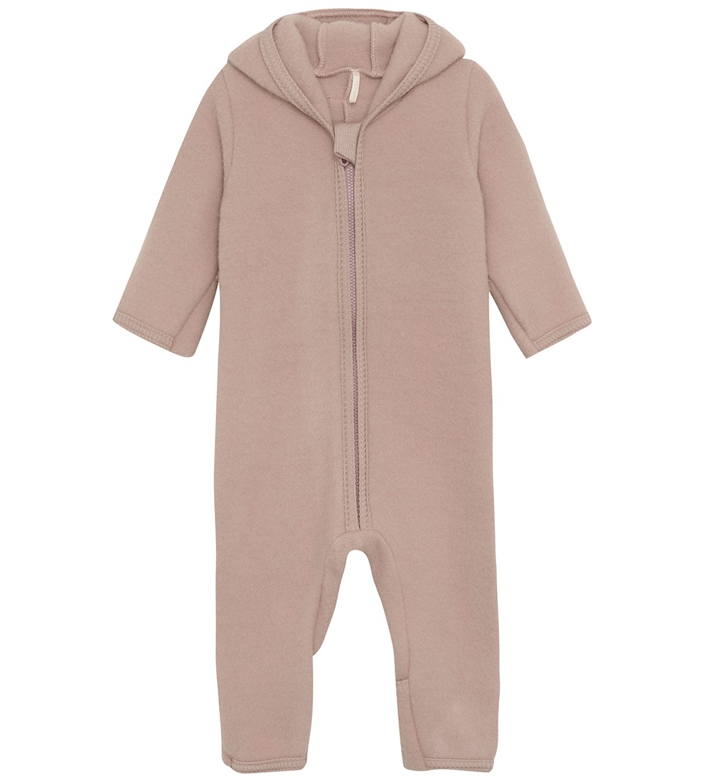 Huttelihut Pramsuit - Wool - Mahogany Rose w. Ears