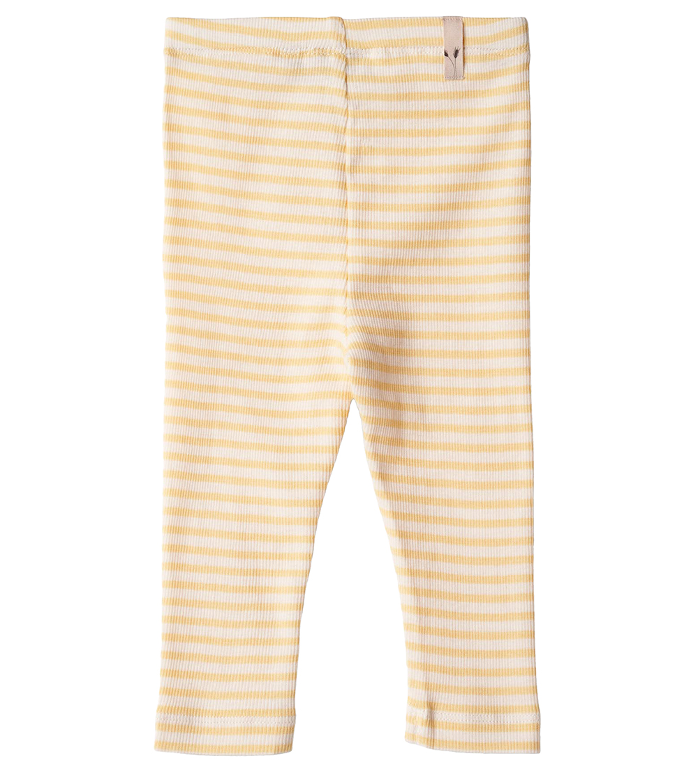 Wheat Leggings - Rib - Jules - Pale Apricot Stripe