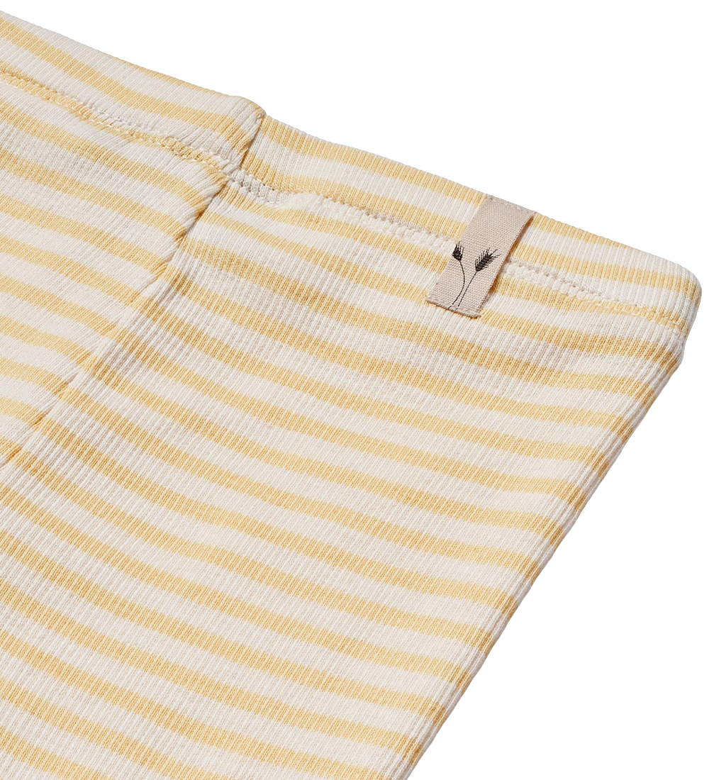 Wheat Leggings - Rib - Jules - Pale Apricot Stripe