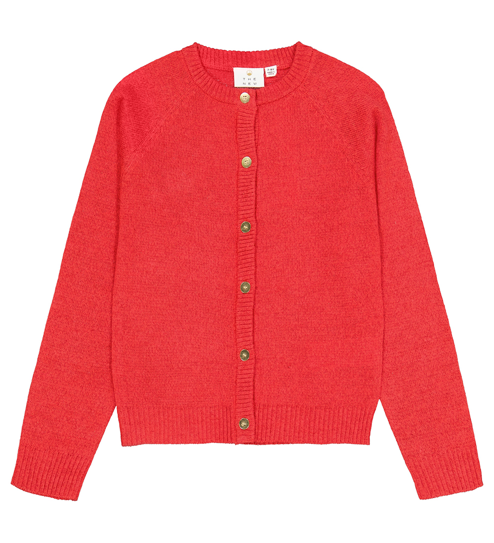 The New Cardigan - Knitted - TnEve - Geranium w. Glitter