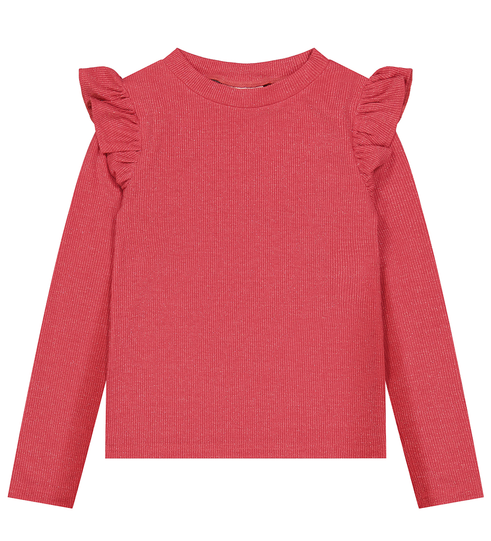 The New Bluse - Rib - TnFarah - Geranium m. Glitzer