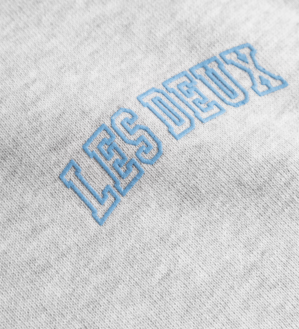 Les Deux Sweatshirt - Blake - Snow Melange/Washed Denim Blue