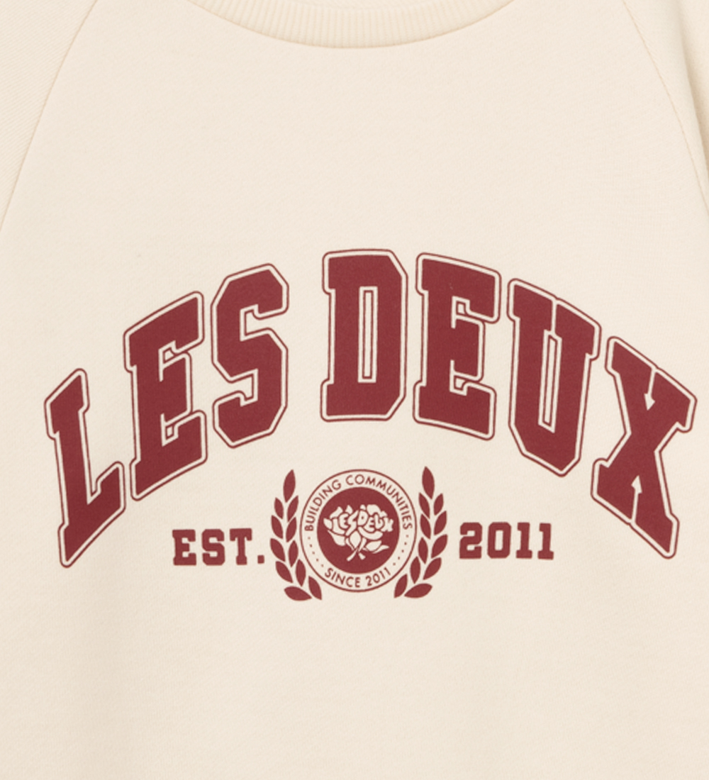 Les Deux Sweatshirt - University - Light Ivory/Burnt Red