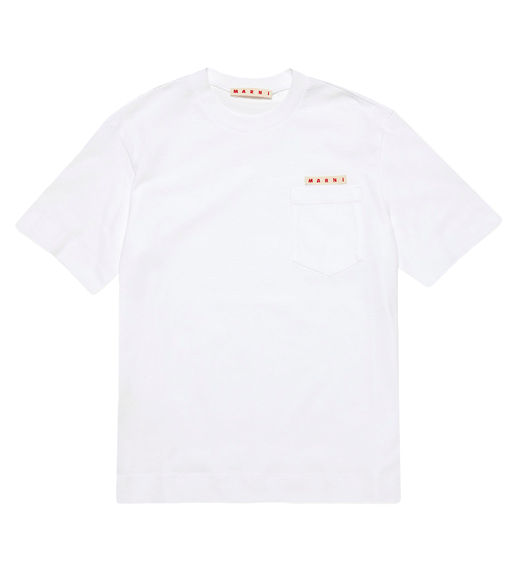 Marni T-Shirt - Weiß m. Tasche
