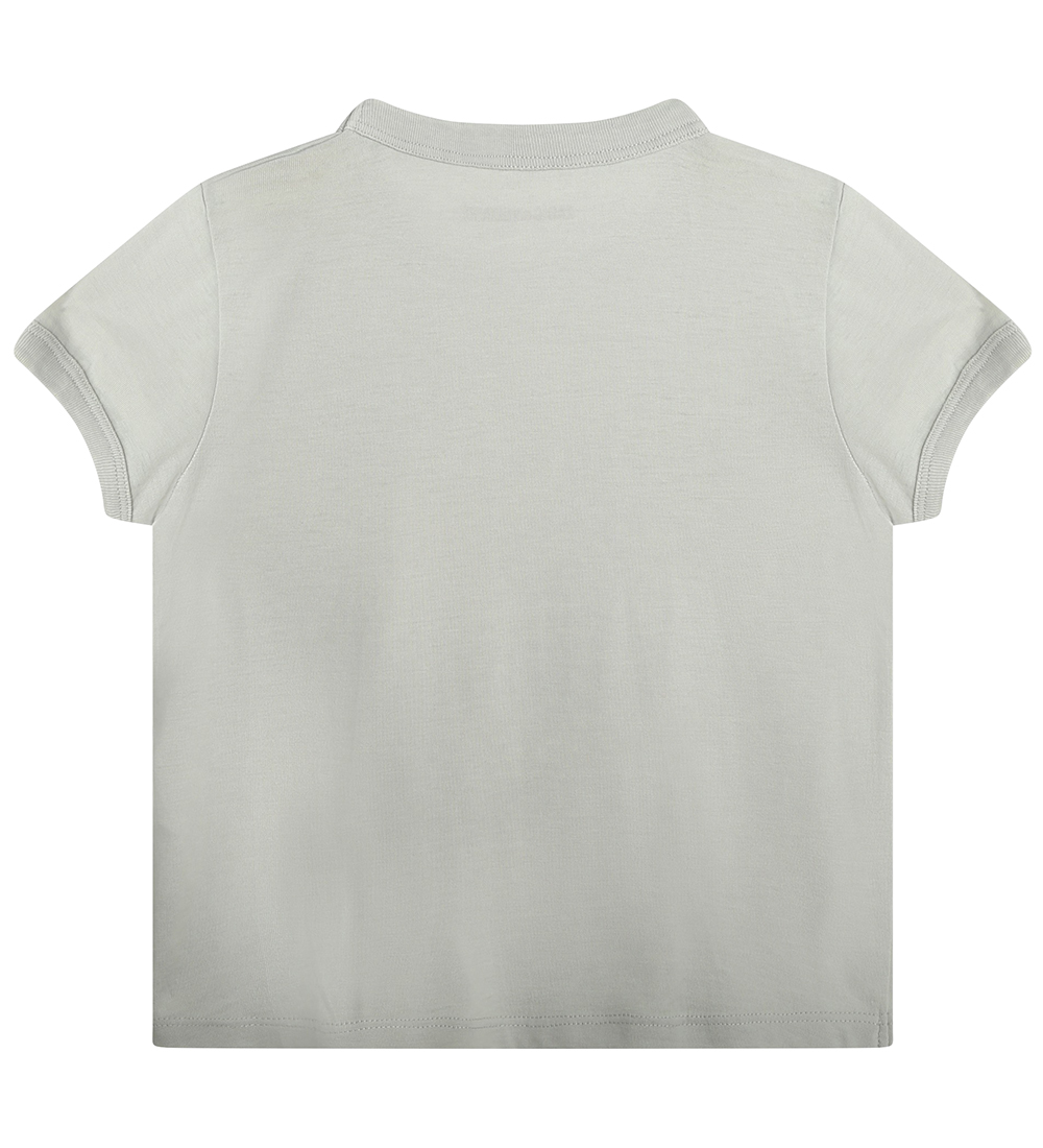 Zadig & Voltaire T-shirt - Alister - Light Grey w. Flowers/Simil