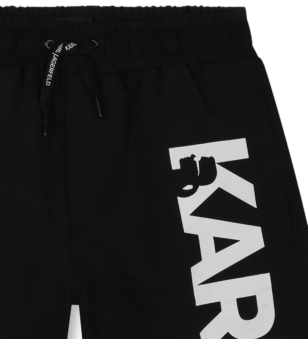 Karl Lagerfeld Badshorts - Svart m. Vit