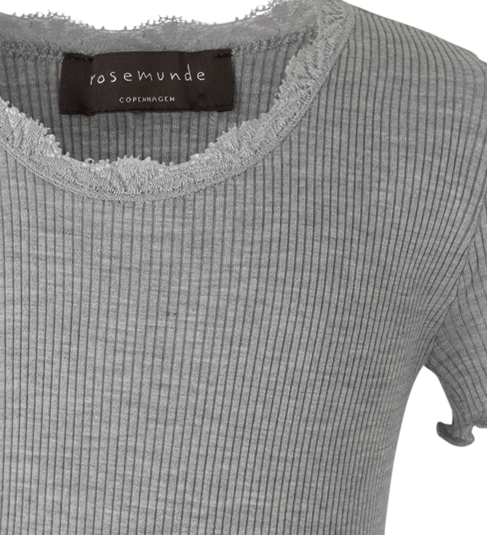 Rosemunde T-Shirt - Zijde/Katoen - Noos - Light Grey Melange
