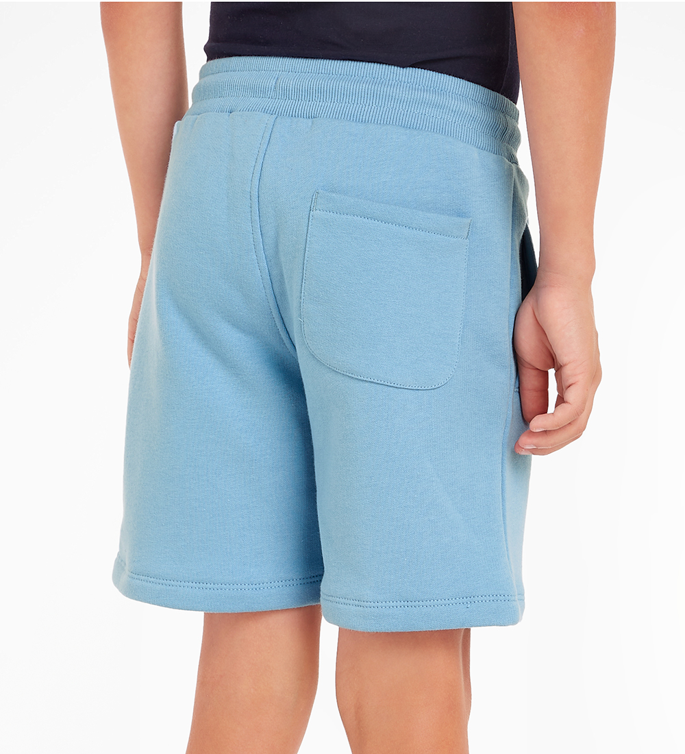 Calvin Klein Sweat Shorts - Stack Logo Jogger - Tassel Blue