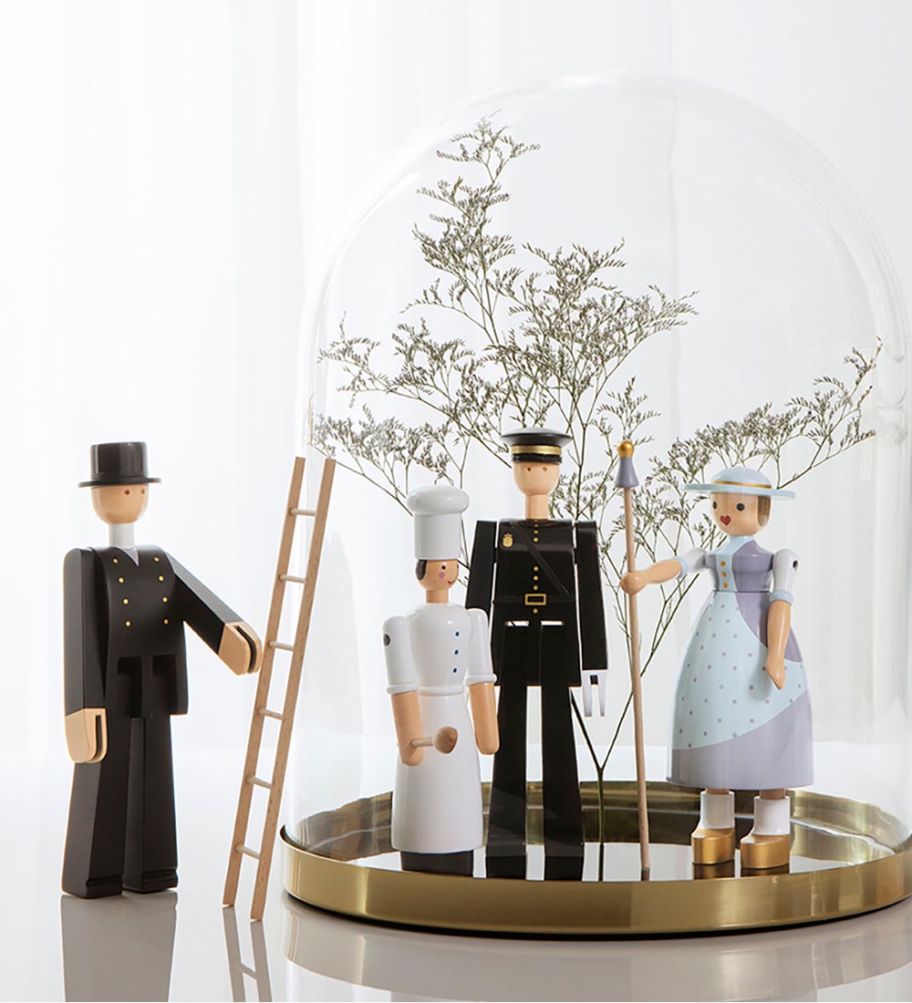 Kay Bojesen Holzfigur - Polizist - 20 cm - Schwarz