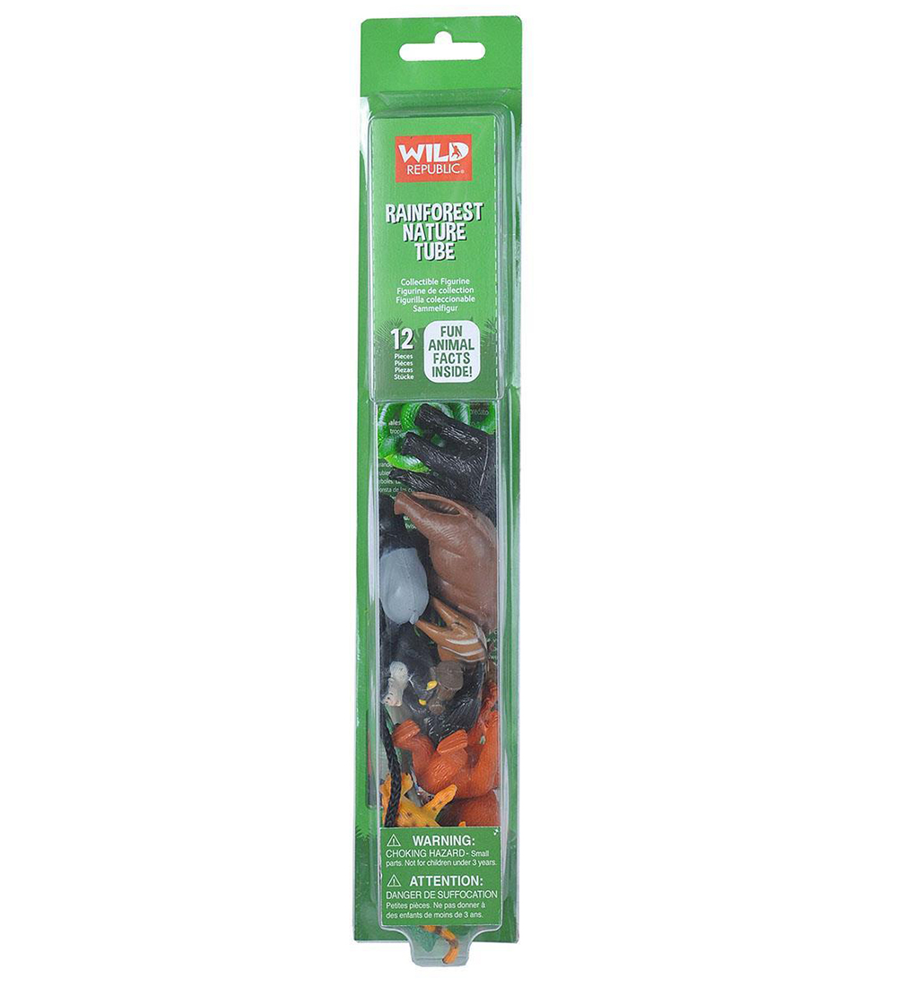 Wild Republic Figurer - Nature Hals - 12 stk. - Dyr i regnskogen