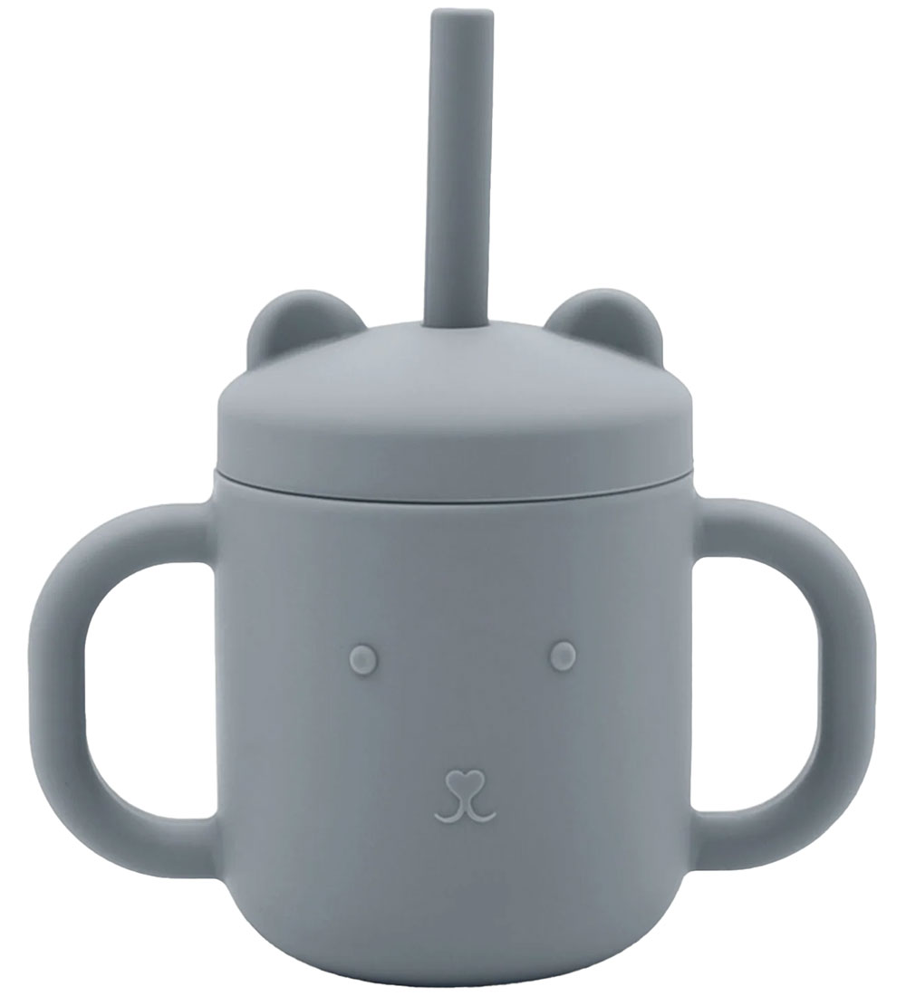 Petit Monkey Becher m. Strohhalme - Silikon - 175 ml - Tradewind