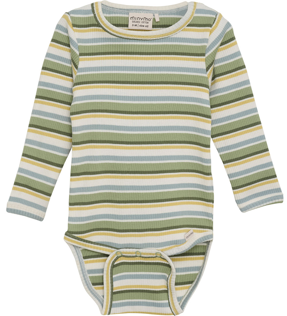 Minymo Bodysuit l/s - Rib - Reseda